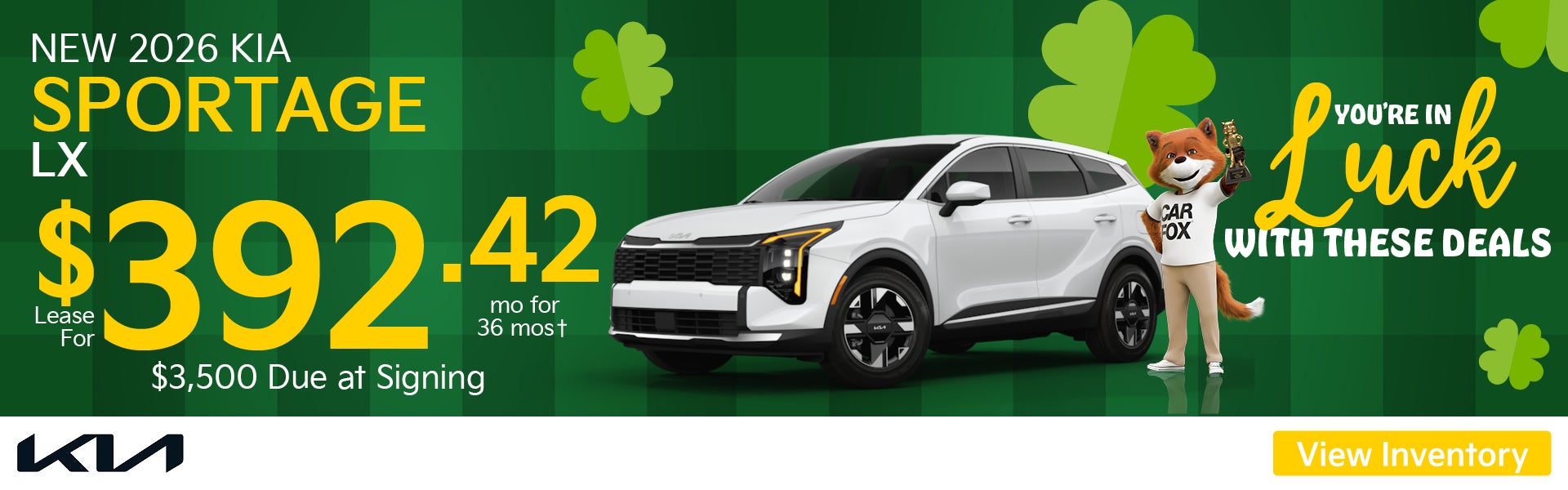 Lease for $392.42 per mo/36 mos†